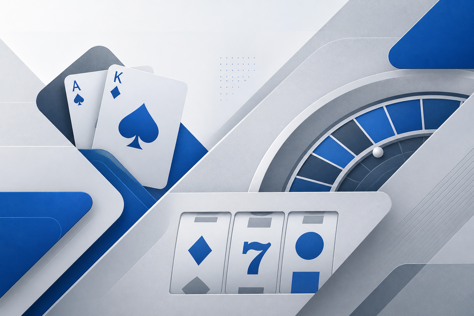 Ilustración abstracta de categorías de juegos de casino